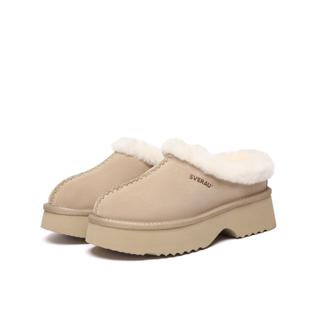 EVERAU Savanna Chunky Platform Boots Botki Beżowe