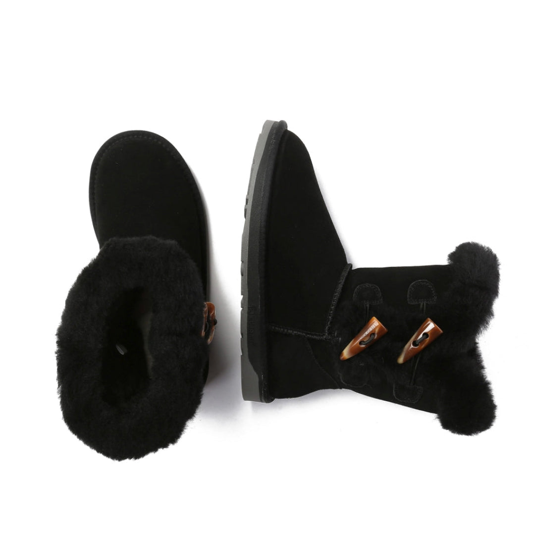 EVERAU Stork Black Short Boots Botki Czarne