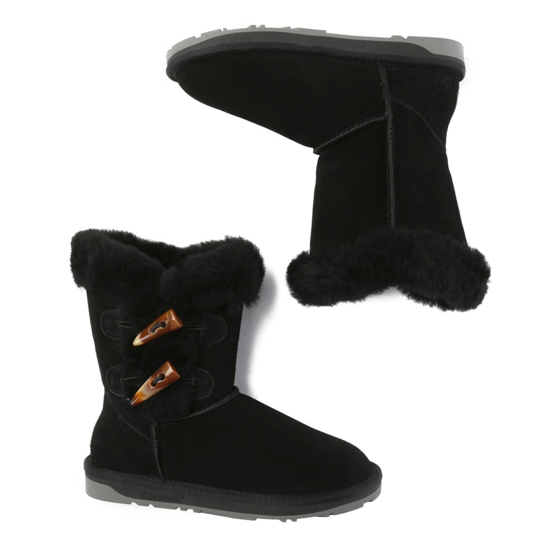 EVERAU Stork Black Short Boots Botki Czarne