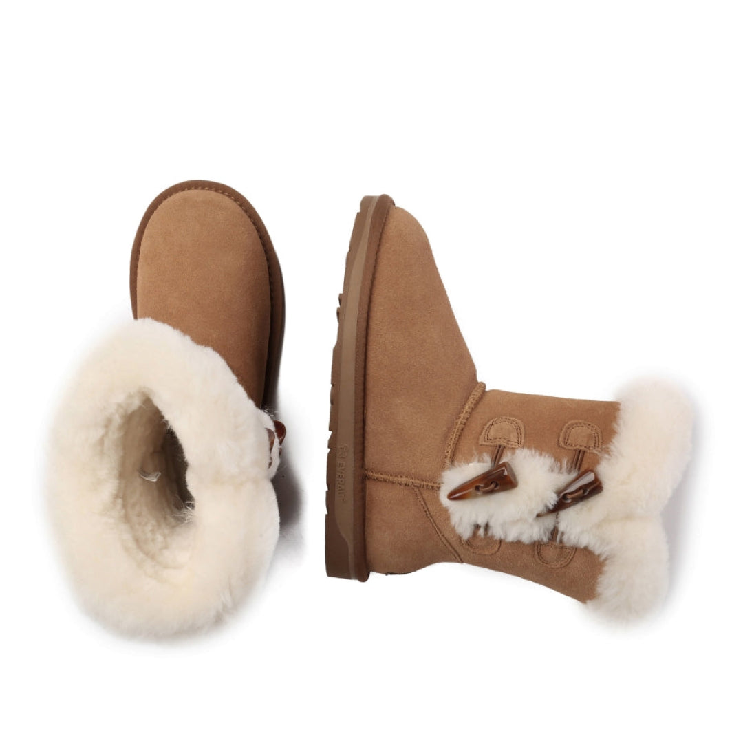 EVERAU Stork Chestnut Short Boots Botki Brązowe