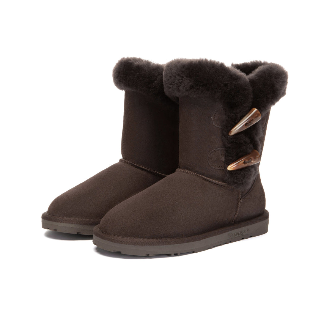 EVERAU Stork Chocolate Short Boots Botki Czekoladowe