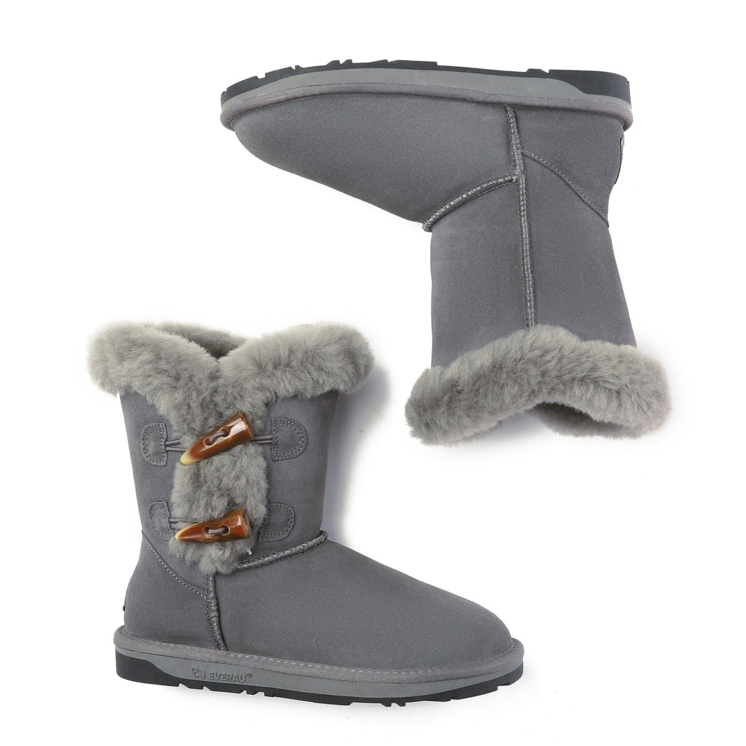 EVERAU Stork Grey Short Boots Botki Szare