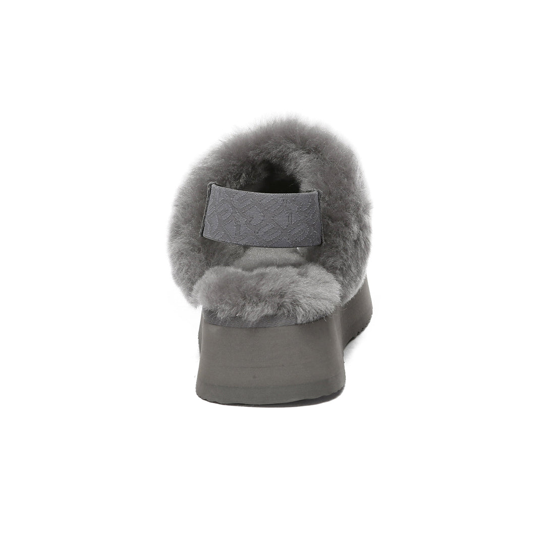 EVERAU Wagtail Grey Platform Slippers Kapcie Szare