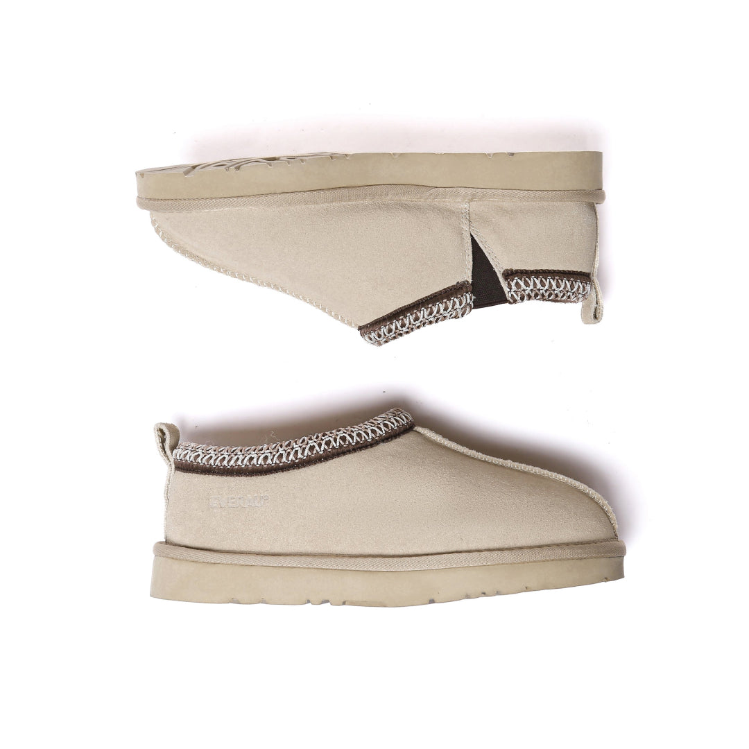 EVERAU Wigeon Sand Leather Slippers Beżowe