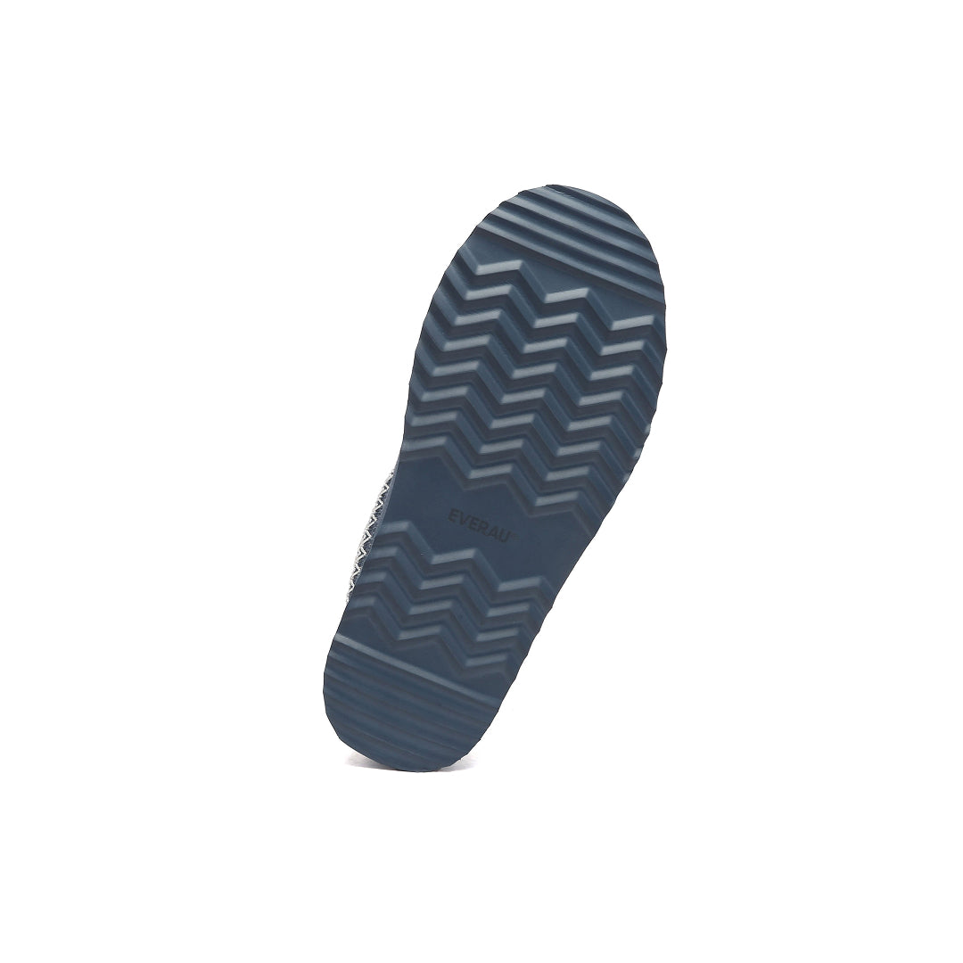 EVERAU Wonga Leather Slippers Kapcie Niebieskie