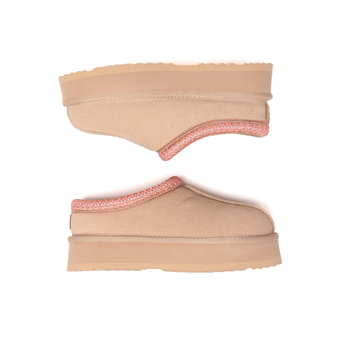 EVERAU Wonga Leather Slippers Kapcie Różowe