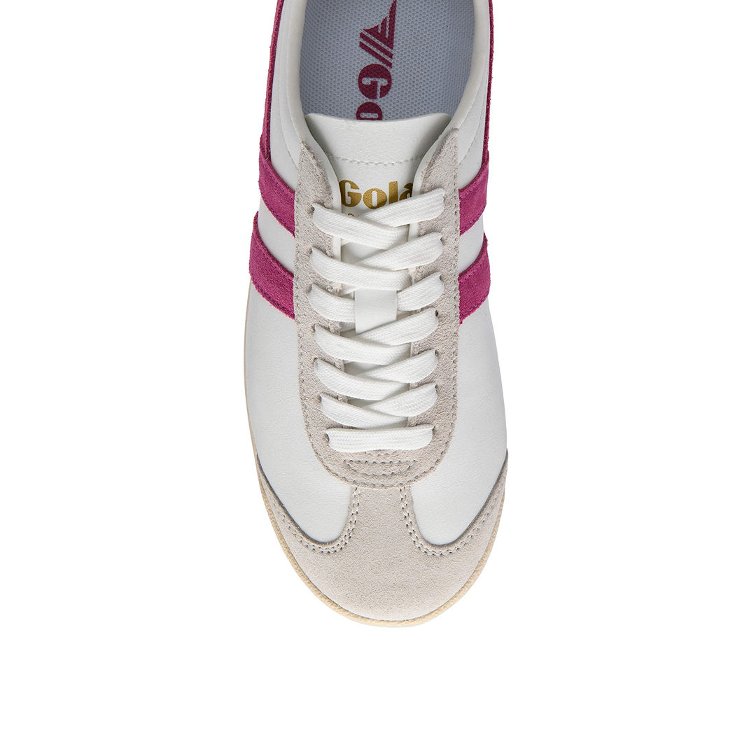 Gola Women's Bullet Pure Trainer White/Fuchsia/Garden Green Sneakersy Damskie Białe
