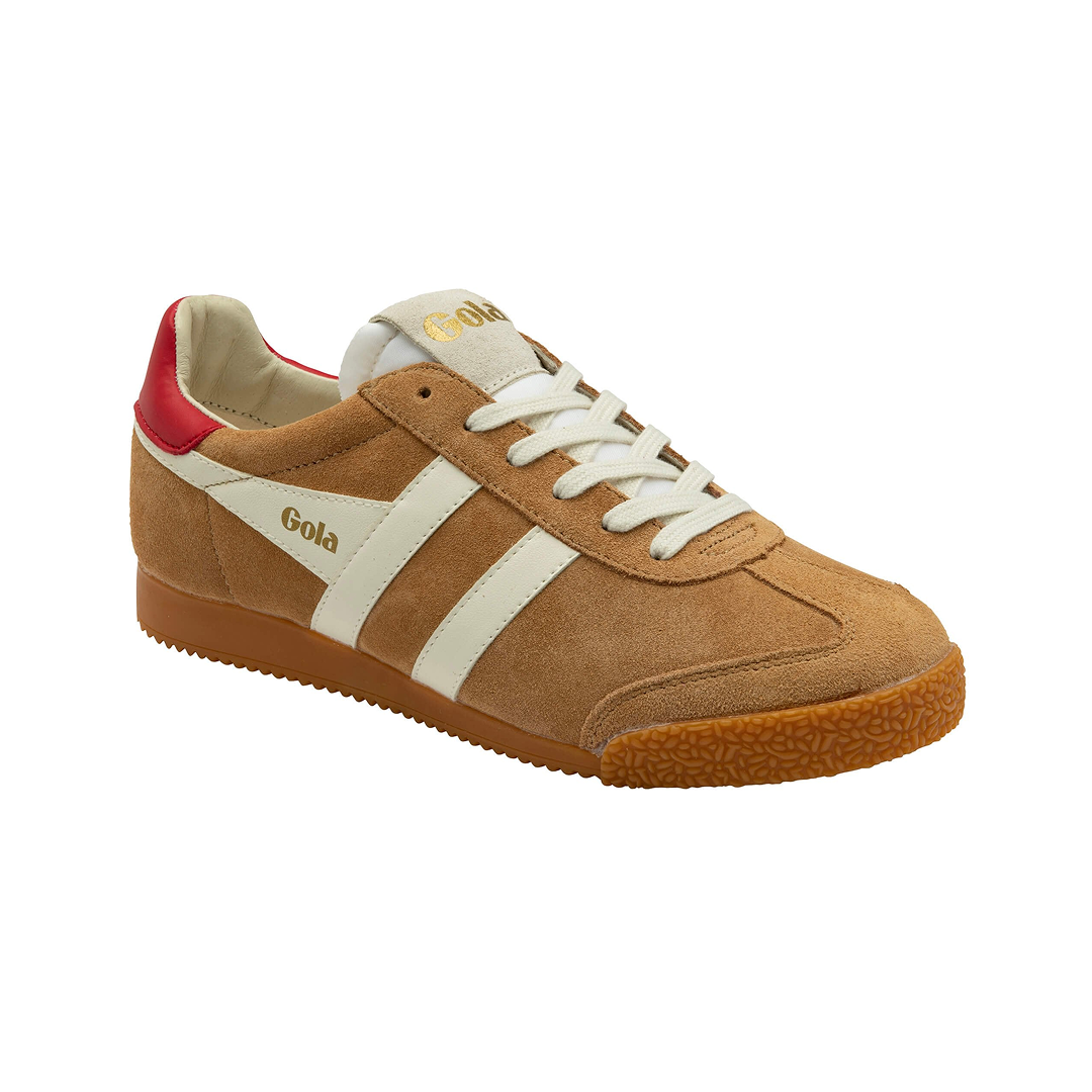Gola Women's Elan Trainer Caramel/Off White/Deep Red Sneakersy Damskie Beżowe