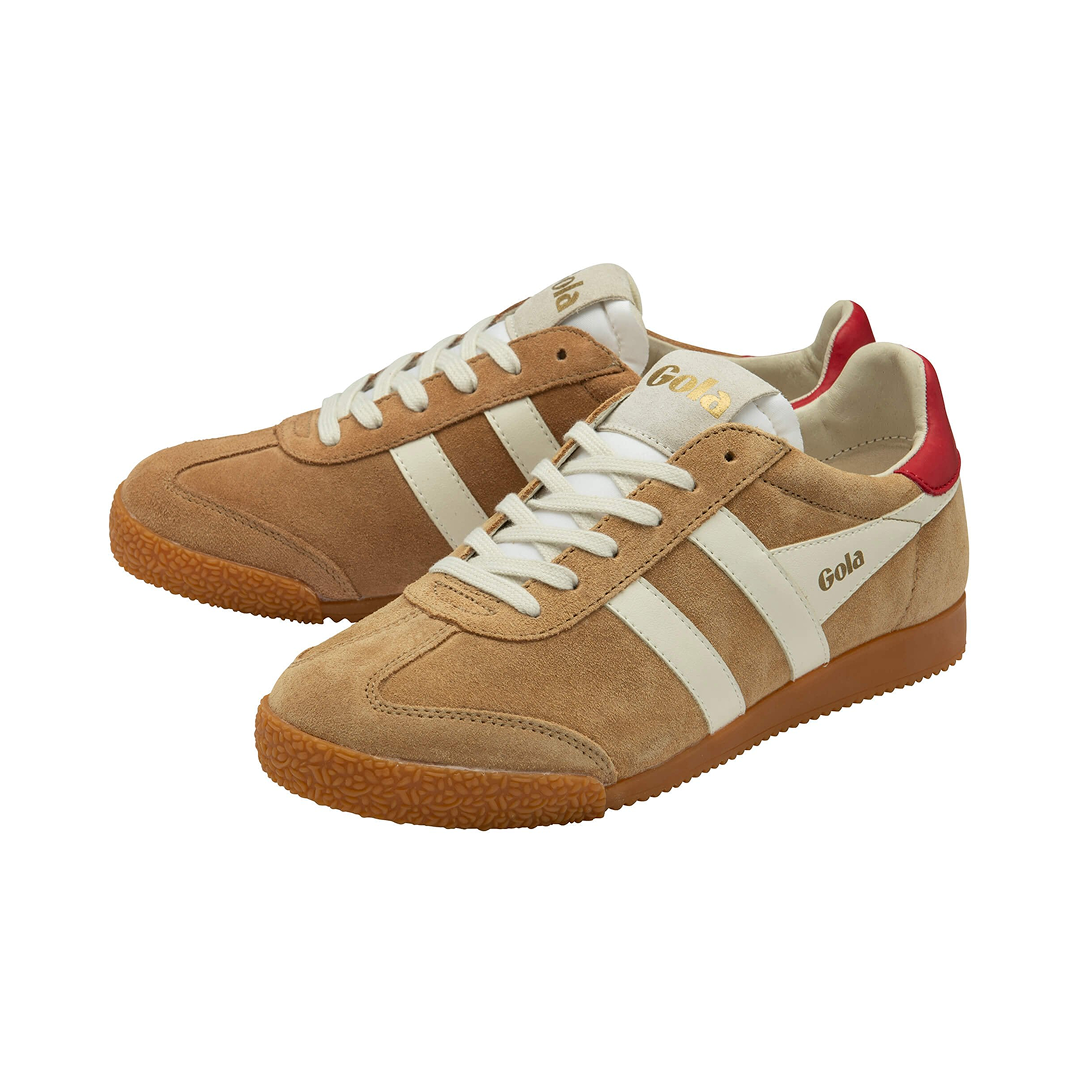 Gola Women's Elan Trainer Caramel/Off White/Deep Red Sneakersy Damskie Beżowe