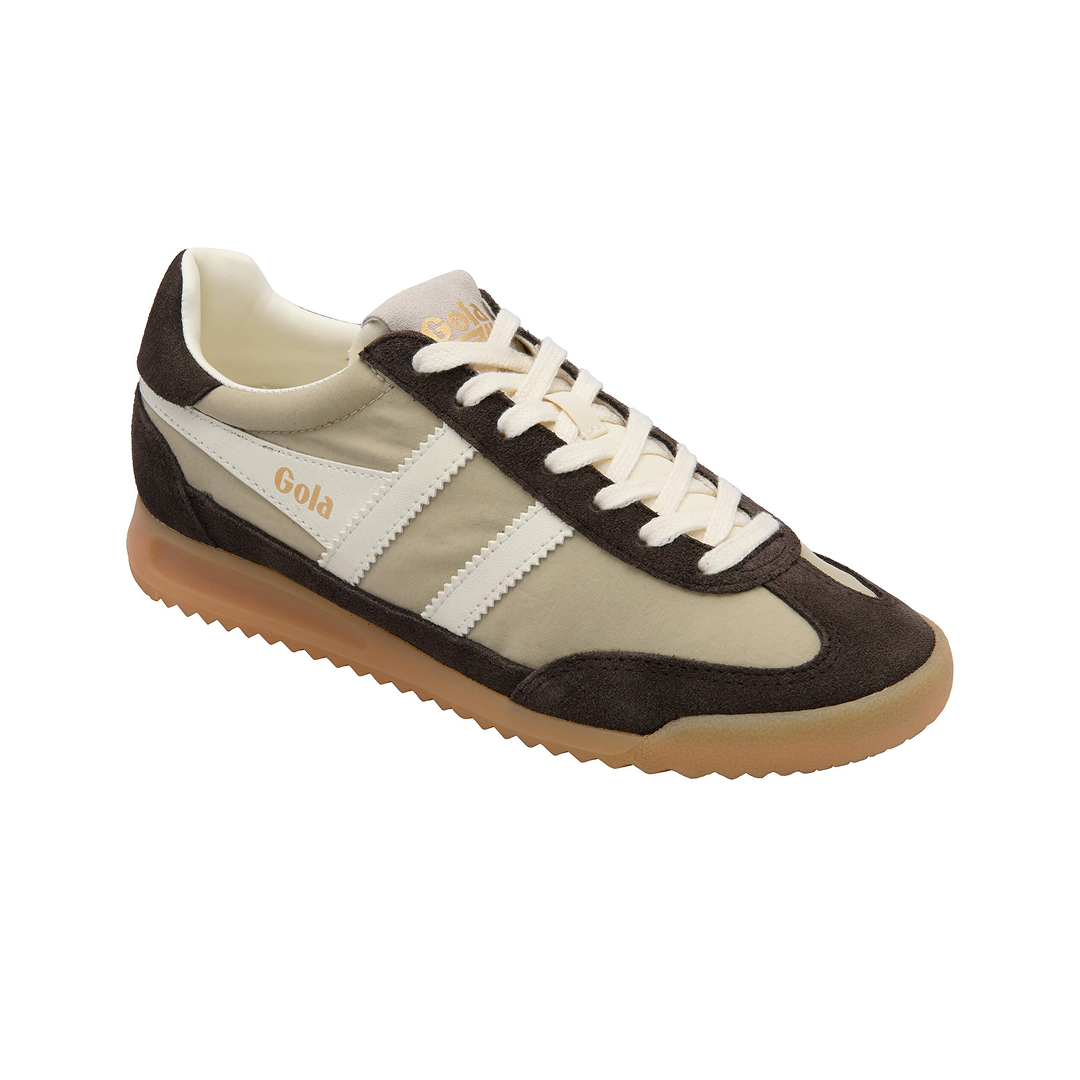 Gola Women's Firefly Trainer Bone/Mocha/Off White Sneakersy Damskie Brązowe