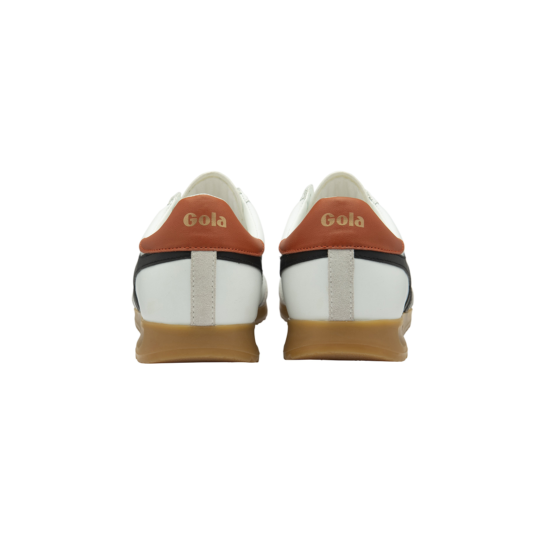 Gola Men's Torpedo Leather Trainer White/Black/Moody Orange Sneakersy Męskie Białe Czarne