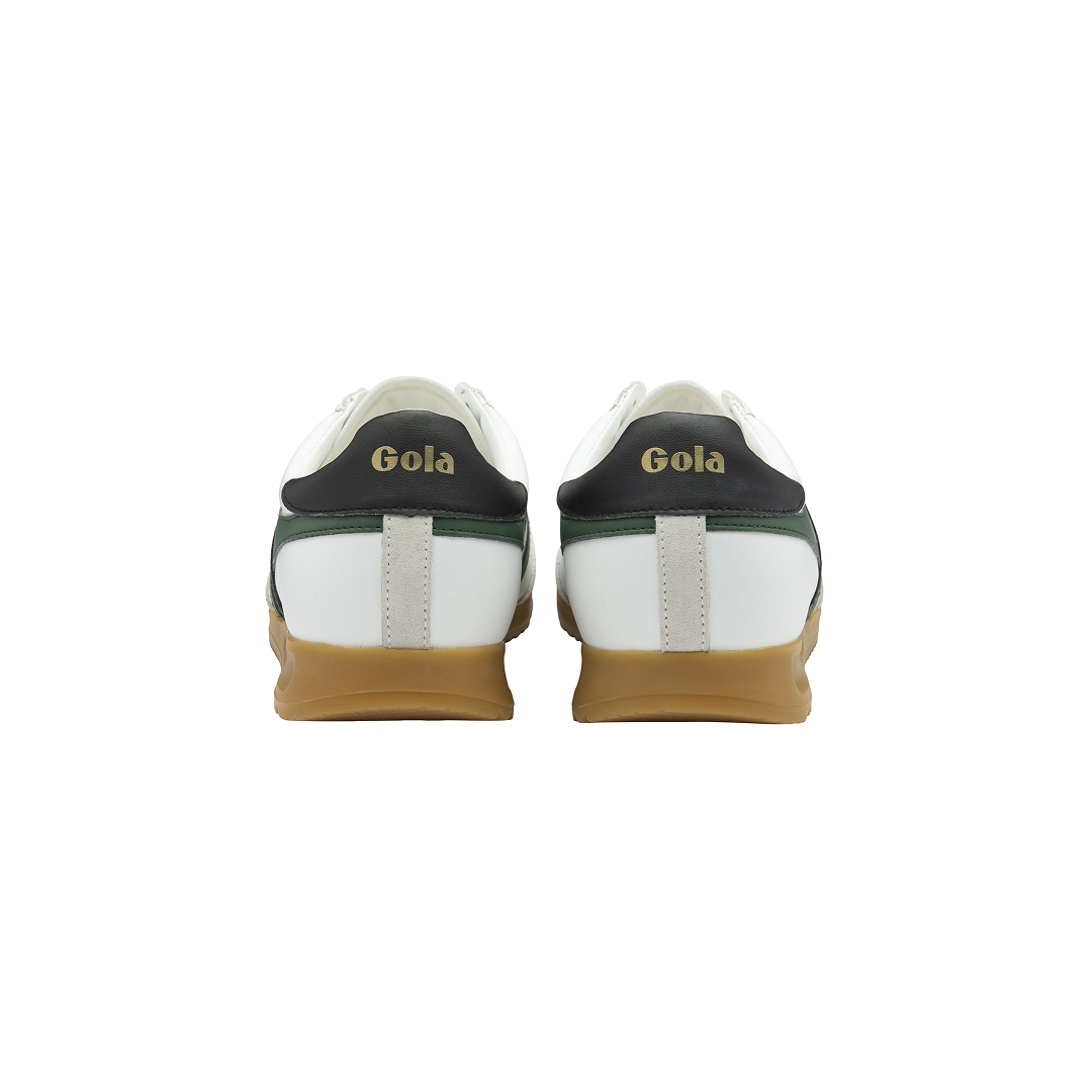 Gola Men's Torpedo Leather Trainer White/Evergreen/Black Sneakersy Męskie Białe Zielone