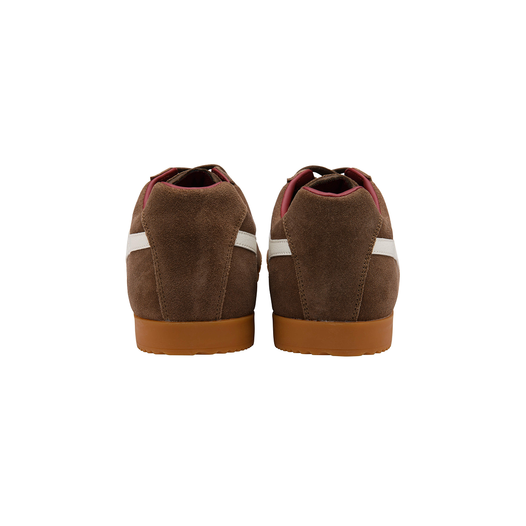 Gola Men's Harrier Trainer Otter/Off White/Deep Red Sneakersy Męskie Brązowe