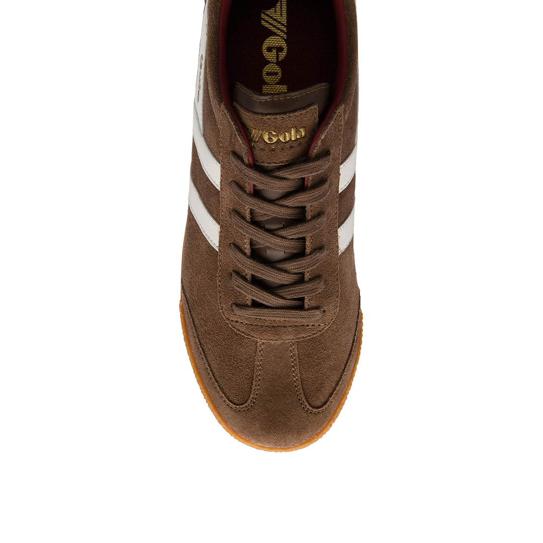 Gola Men's Harrier Trainer Otter/Off White/Deep Red Sneakersy Męskie Brązowe