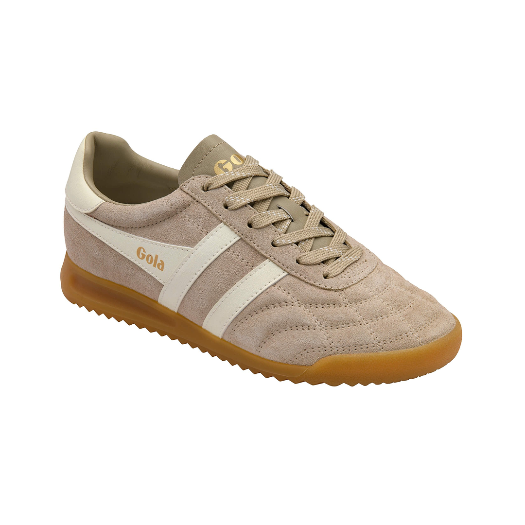 Gola Women's Stadium Suede Trainer Bone/Off White Sneakersy Damskie Beżowe