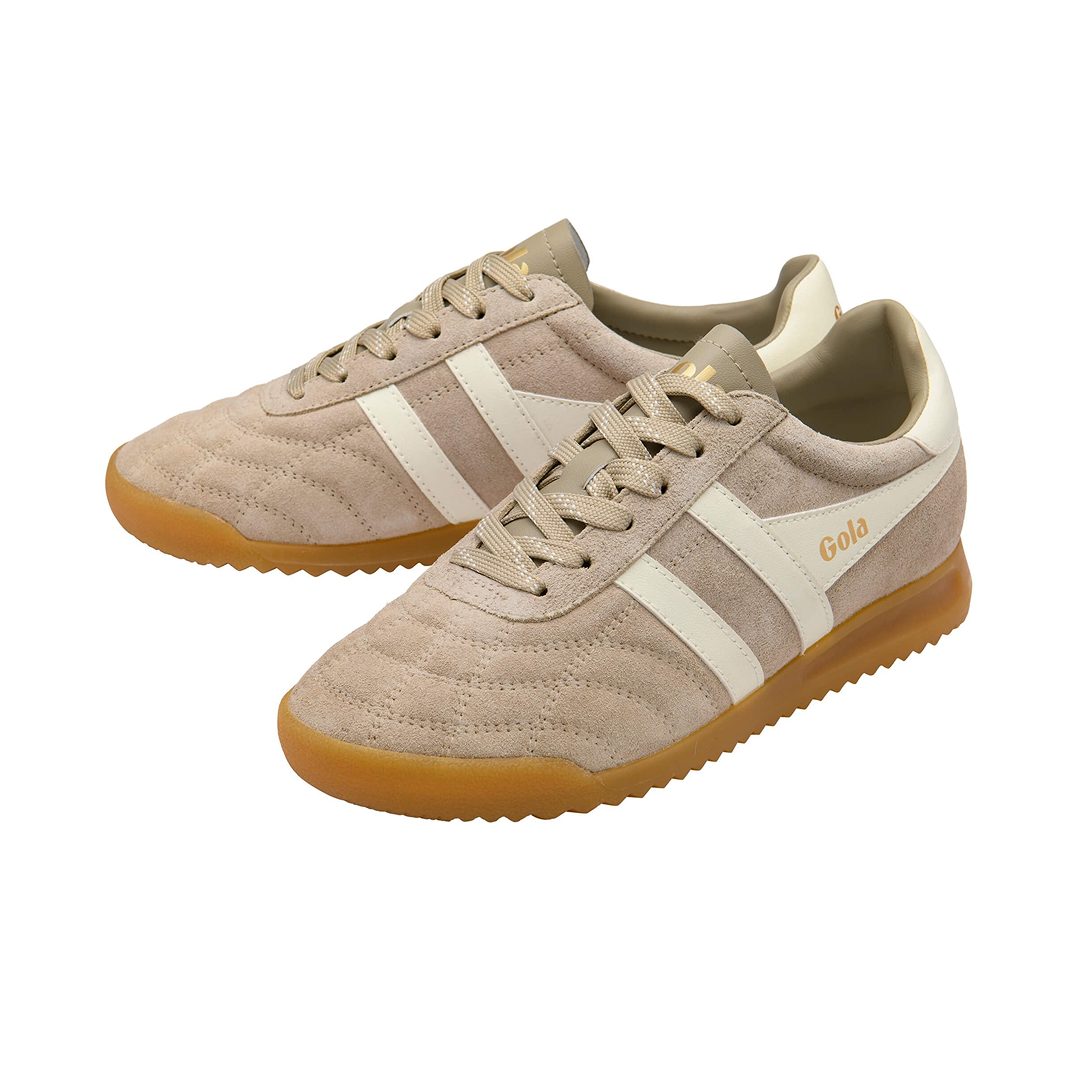 Gola Women's Stadium Suede Trainer Bone/Off White Sneakersy Damskie Beżowe