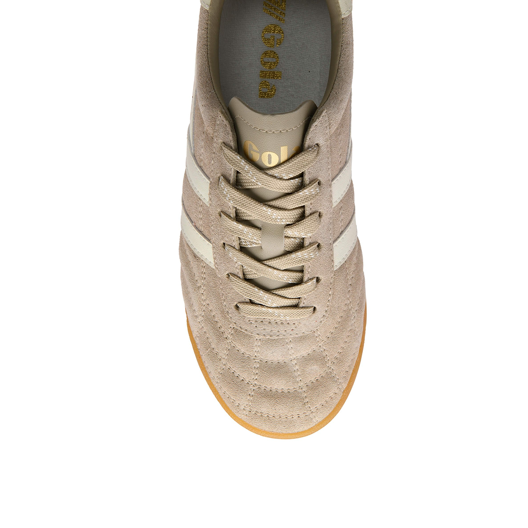 Gola Women's Stadium Suede Trainer Bone/Off White Sneakersy Damskie Beżowe