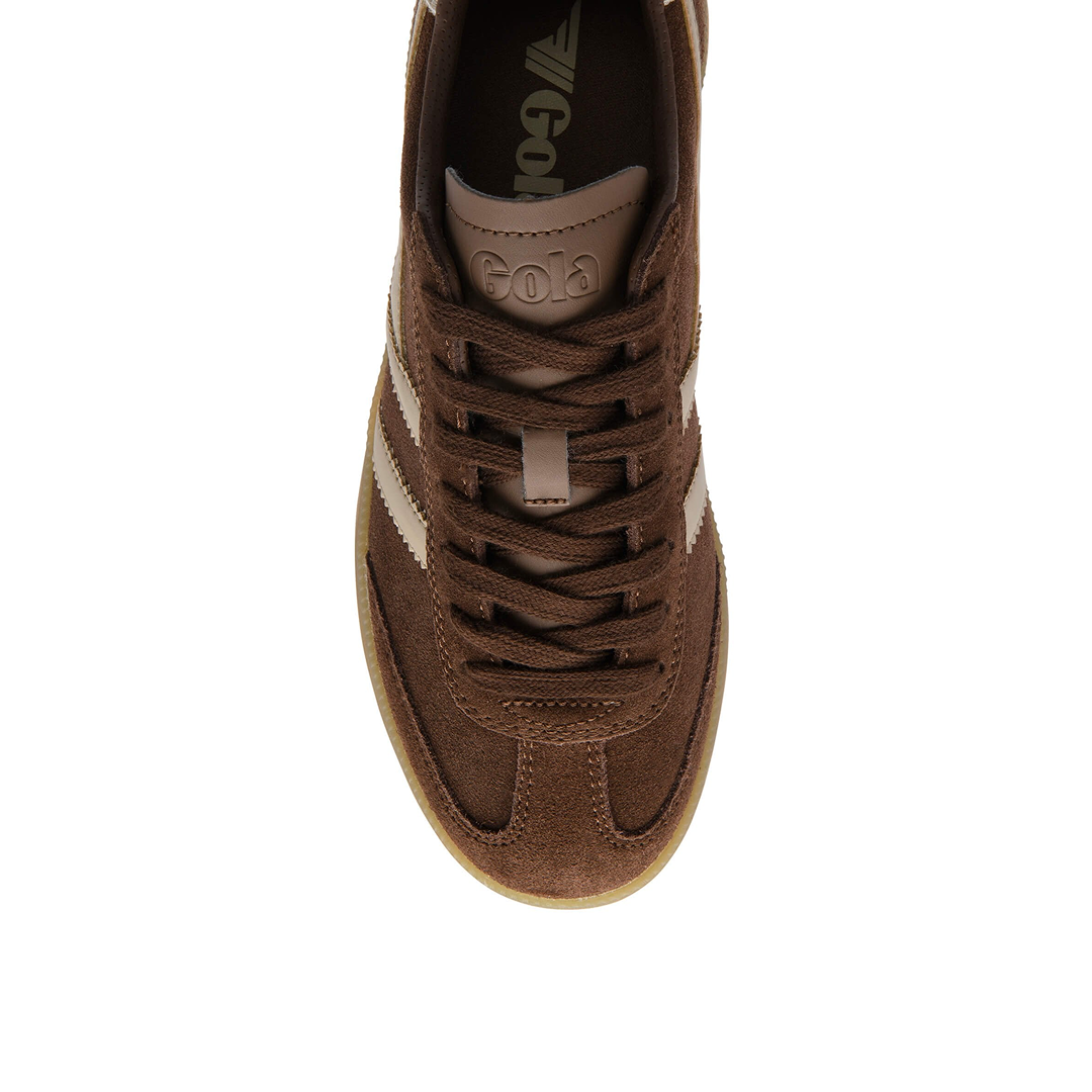 Gola Women's Viper Trainer Dark Brown/Bone/Gold/Gum Sneakersy Damskie Brązowe