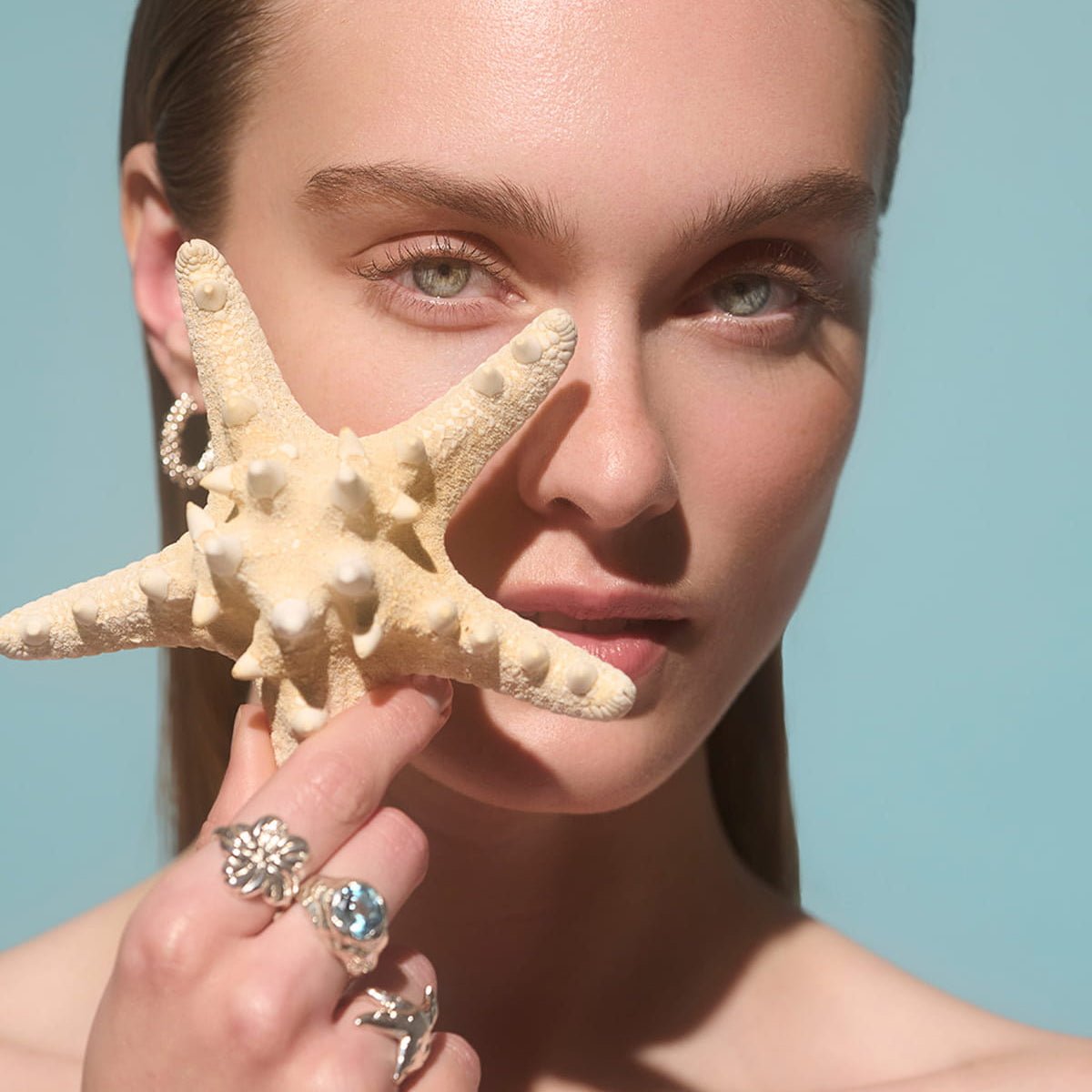 Maar Kolczyki Raa Srebrne