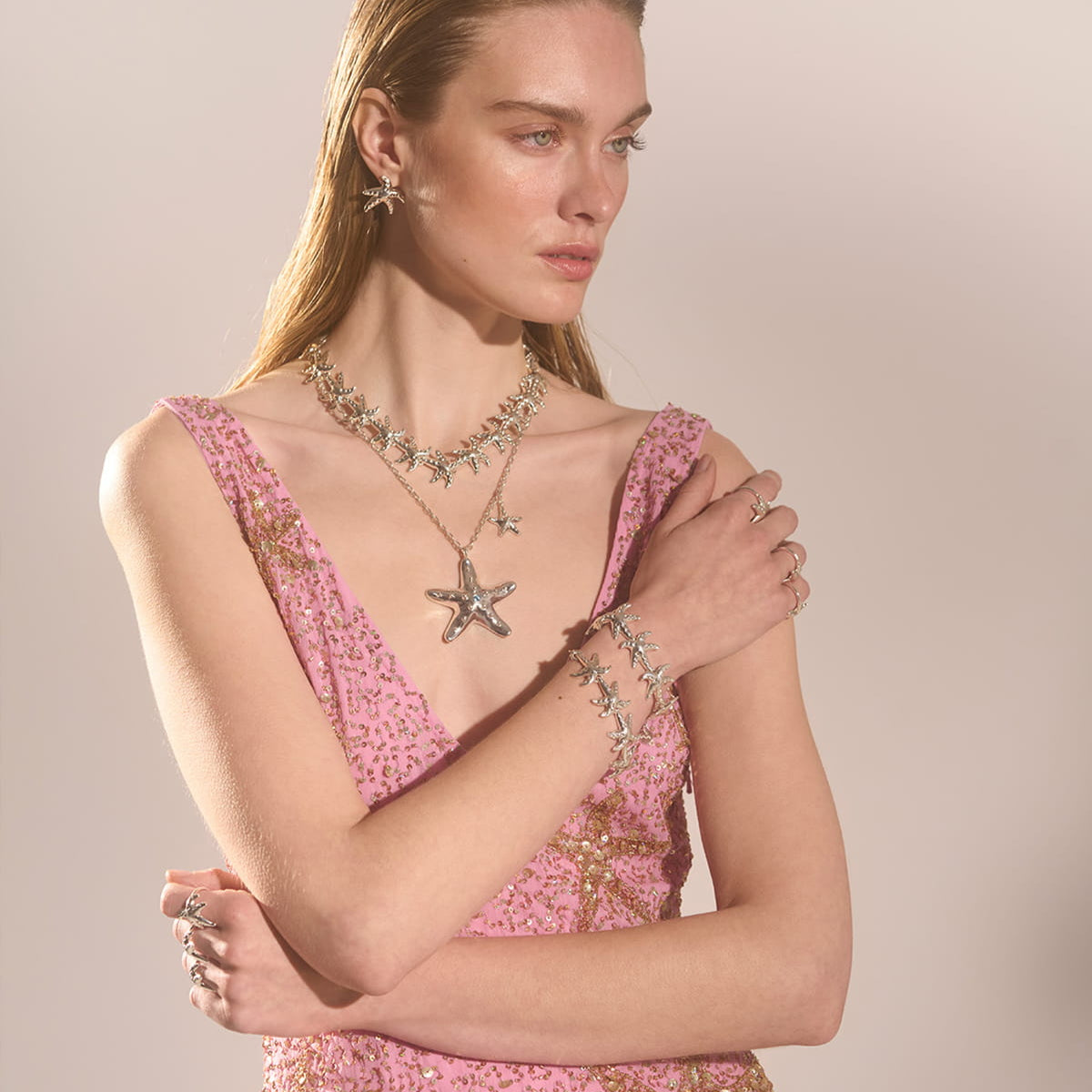 Maar Naszyjnik Sea Star Srebrny