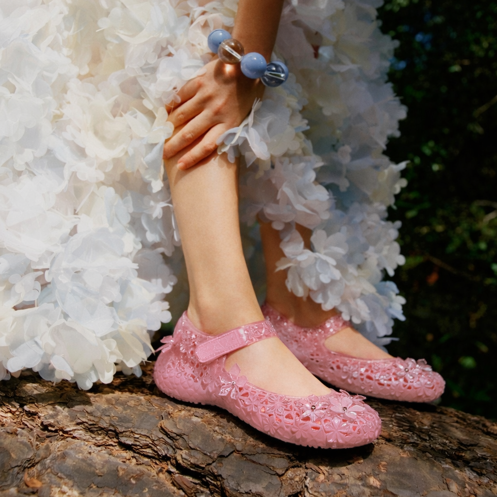 Melissa Luna Bloom + Susan Fang AD Pink Baleriny Damskie Różowe