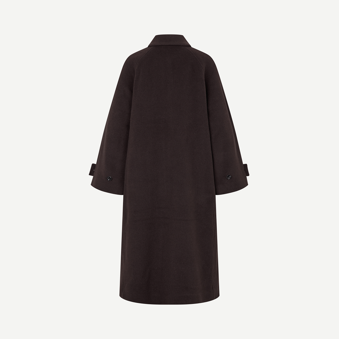 SAMSØE SAMSØE - ALMA COAT PŁASZCZ ZIMOWY BRĄZOWY