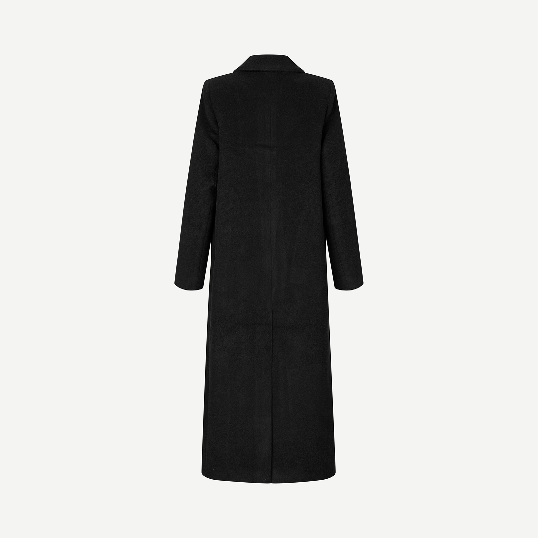 SAMSØE SAMSØE - FALCON COAT PŁASZCZ ZIMOWY CZARNY