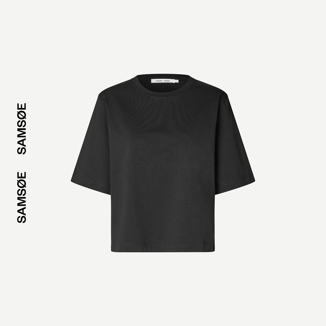 SAMSØE SAMSØE - SAABBY T-SHIRT CZARNY