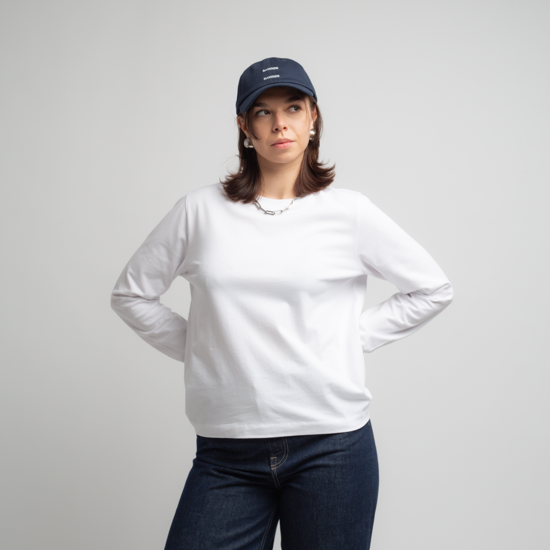 SAMSØE SAMSØE - SACAMINO LONGSLEEVE BIAŁY