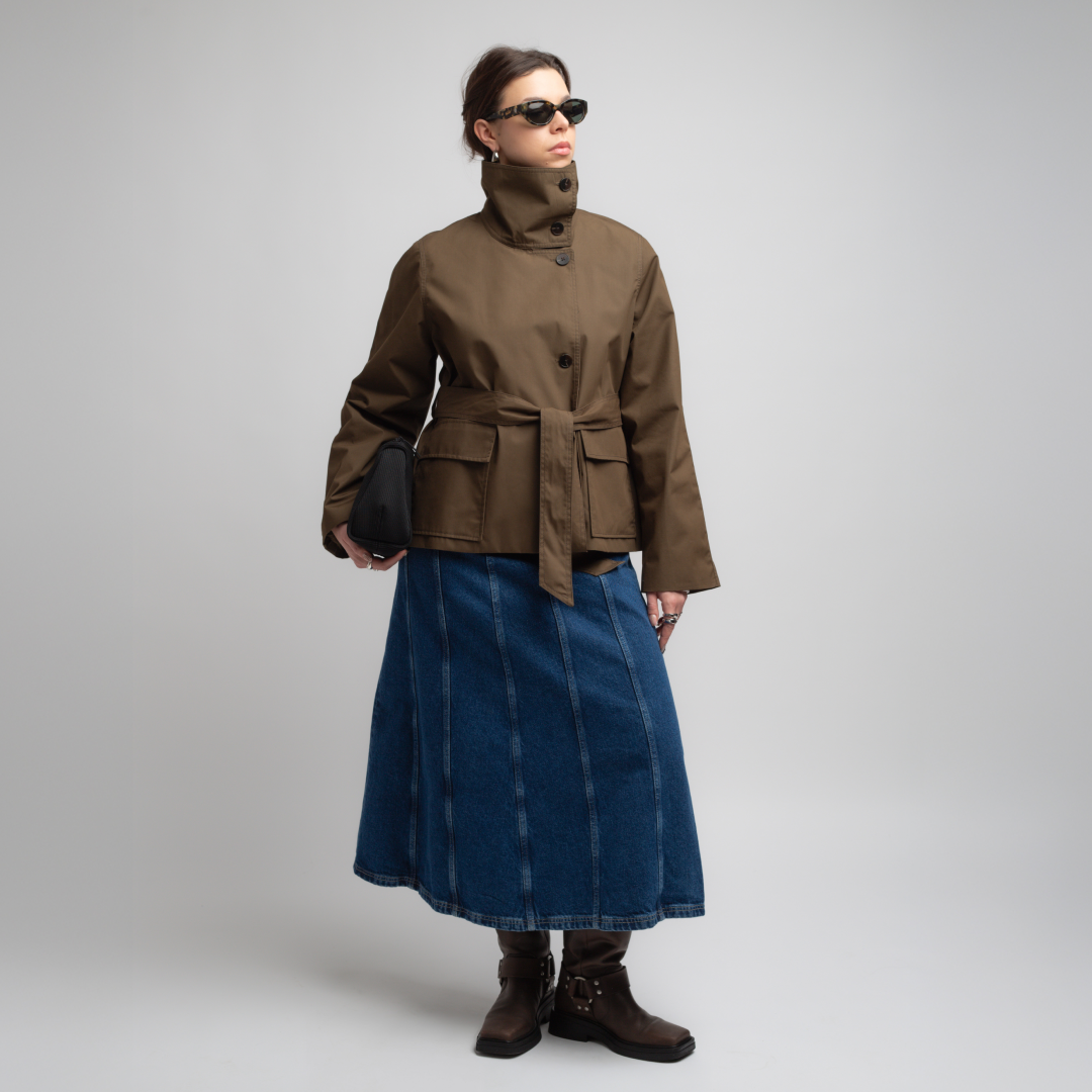 SAMSØE SAMSØE - SAGIA KURTKA WIOSENNA BRĄZOWA