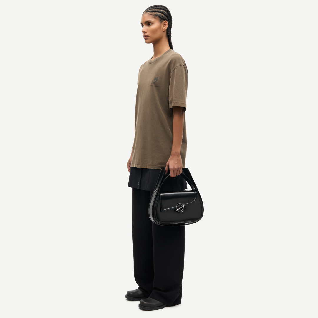 SAMSØE SAMSØE - SACOHEN T-SHIRT BROWN STAMP