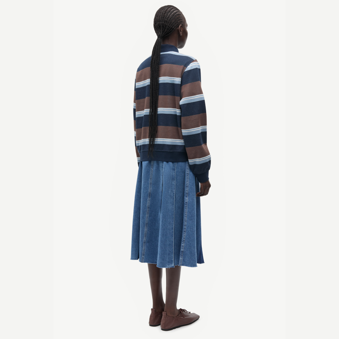 SAMSØE SAMSØE - SADORY LONGSLEEVE POLO W PASKI