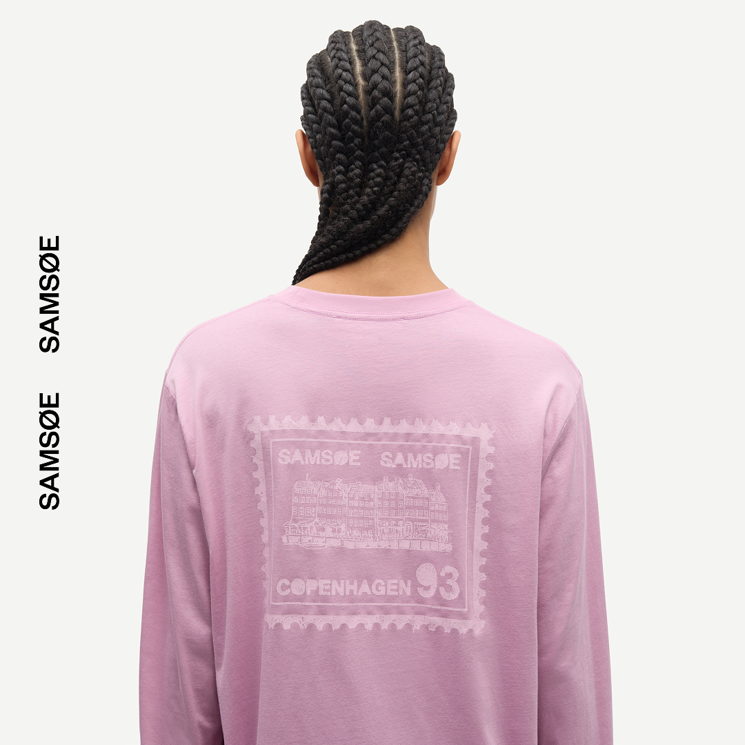 SAMSØE SAMSØE - SADOVE LONGSLEEVE RÓŻOWY