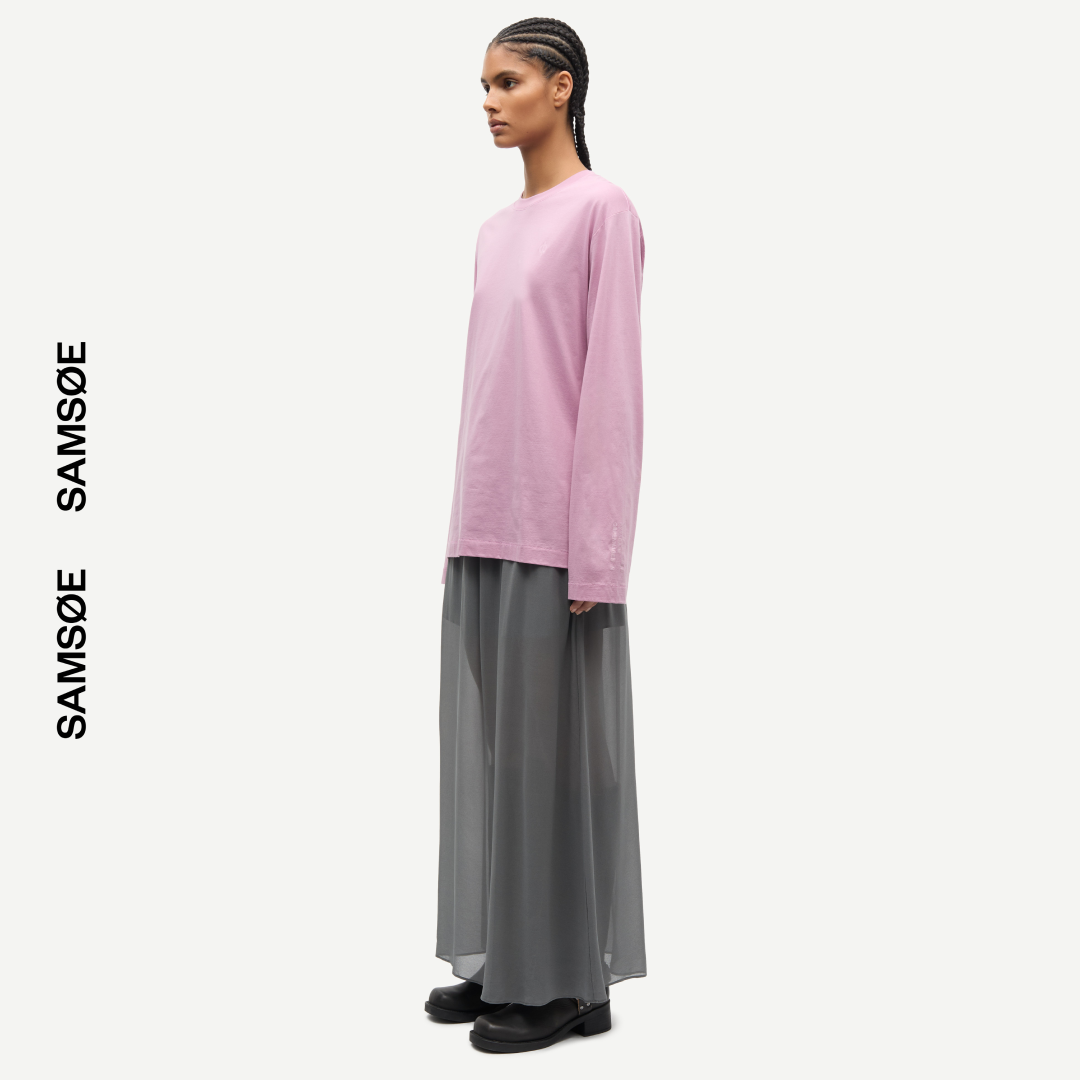 SAMSØE SAMSØE - SADOVE LONGSLEEVE RÓŻOWY