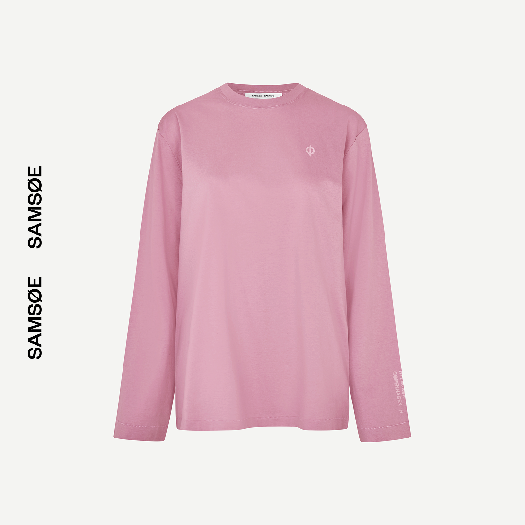 SAMSØE SAMSØE - SADOVE LONGSLEEVE RÓŻOWY