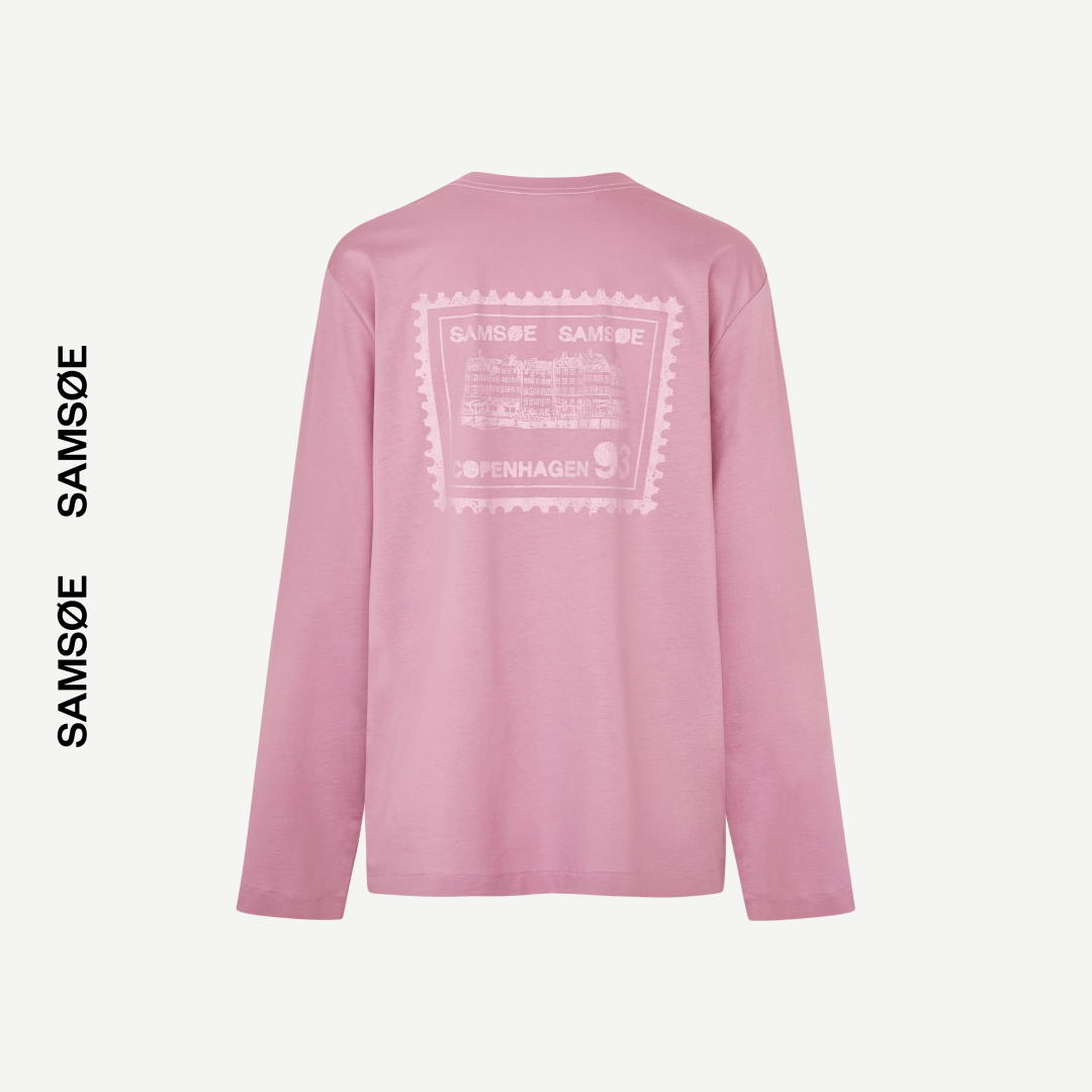 SAMSØE SAMSØE - SADOVE LONGSLEEVE RÓŻOWY
