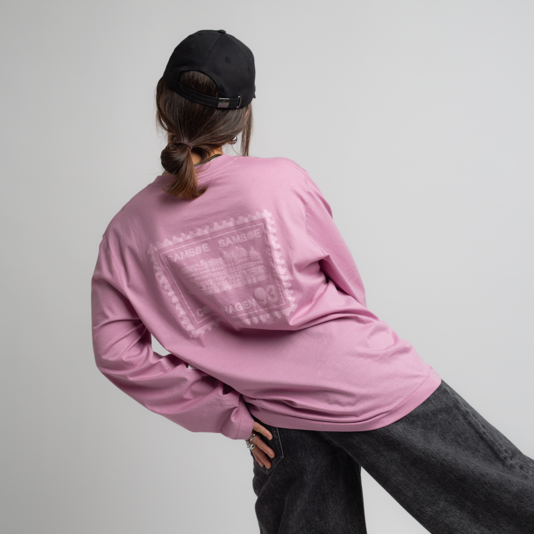 SAMSØE SAMSØE - SADOVE LONGSLEEVE RÓŻOWY