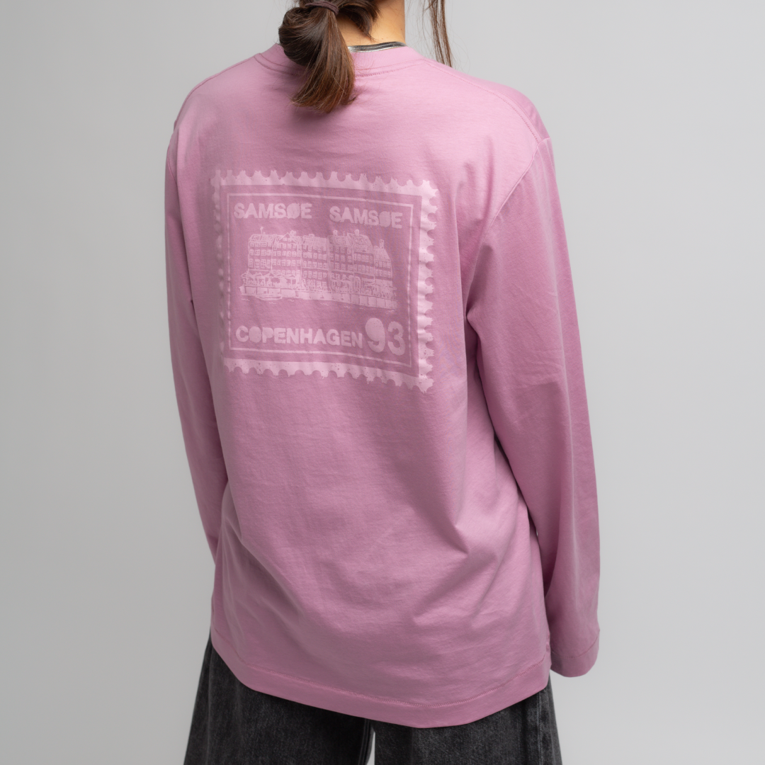 SAMSØE SAMSØE - SADOVE LONGSLEEVE RÓŻOWY