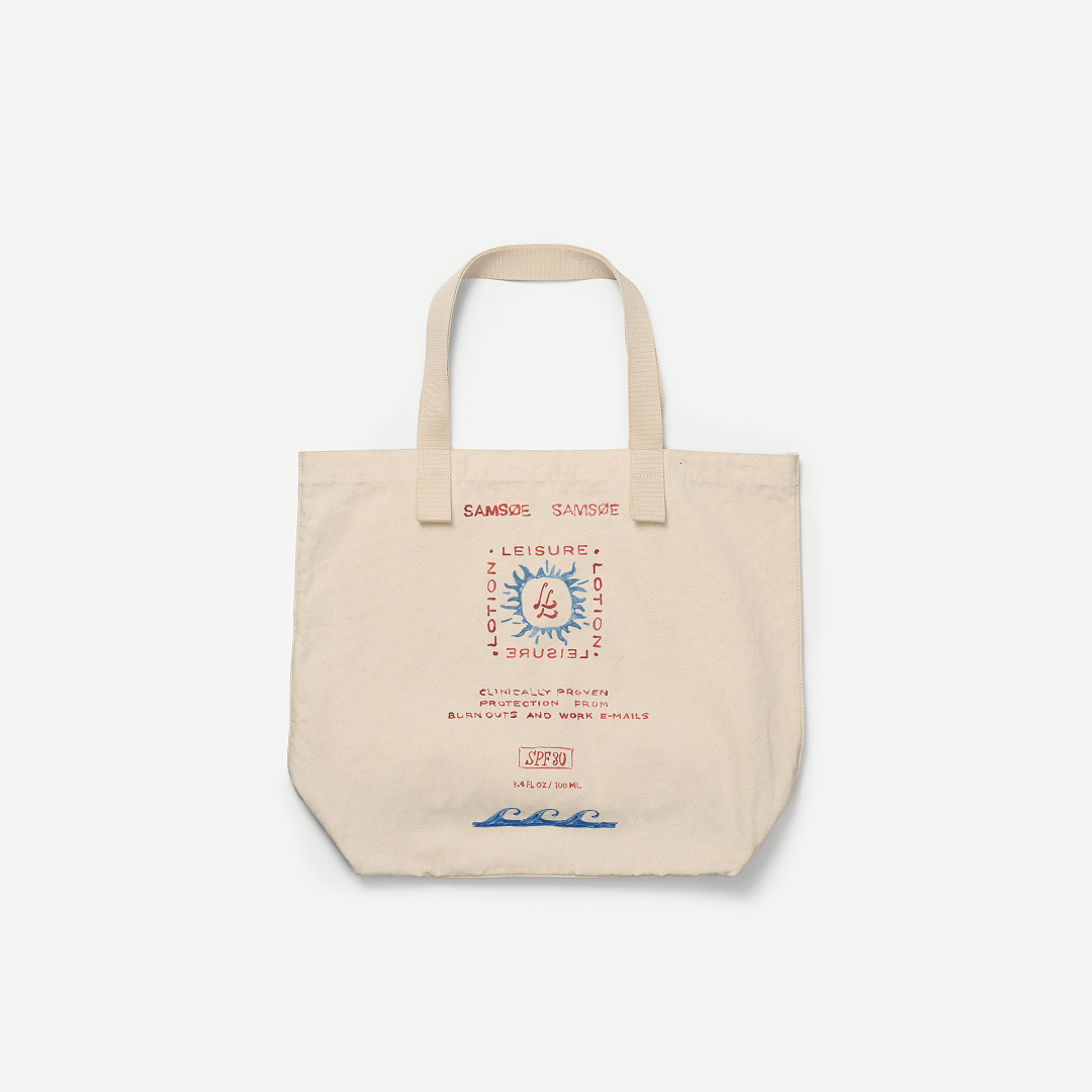 SAMSØE SAMSØE - SAGERGEI TOTE BAG TORBA Z NADRUKIEM