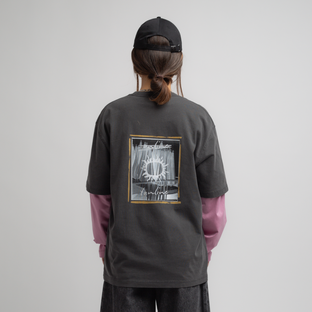 SAMSØE SAMSØE - SAGERGEI T-SHIRT SZARY