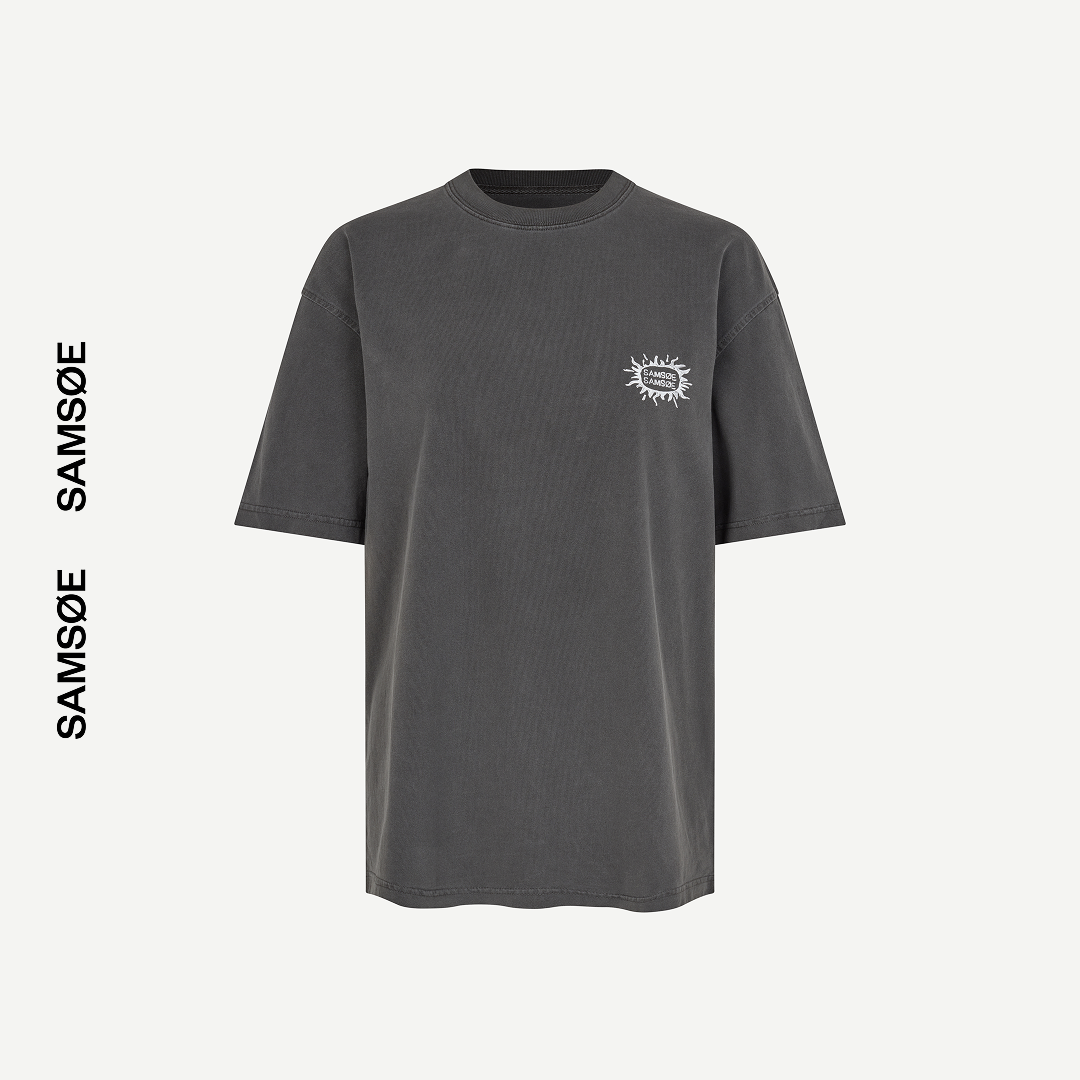 SAMSØE SAMSØE - SAGERGEI T-SHIRT SZARY
