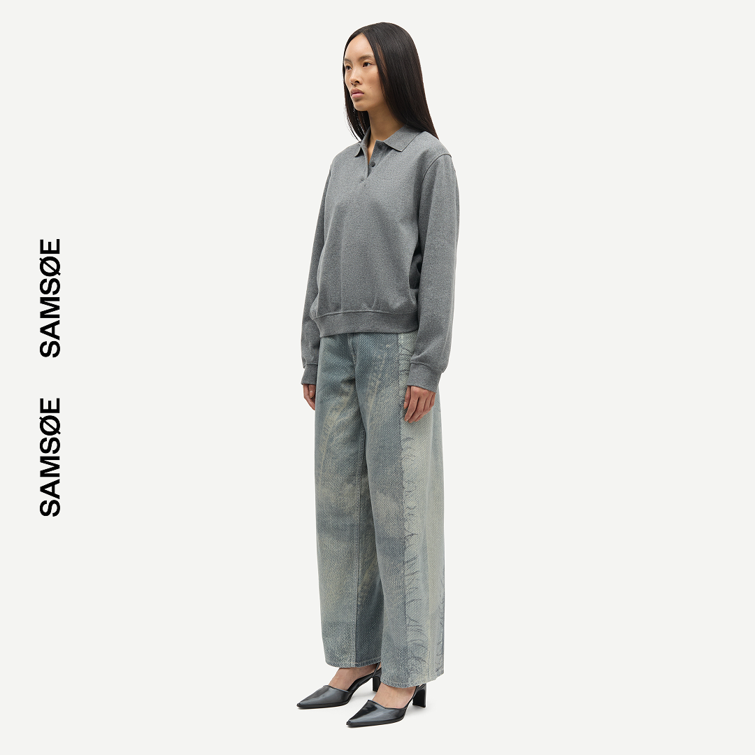 SAMSØE SAMSØE - SAHARPER DŻINSY TEXTILE BLUE