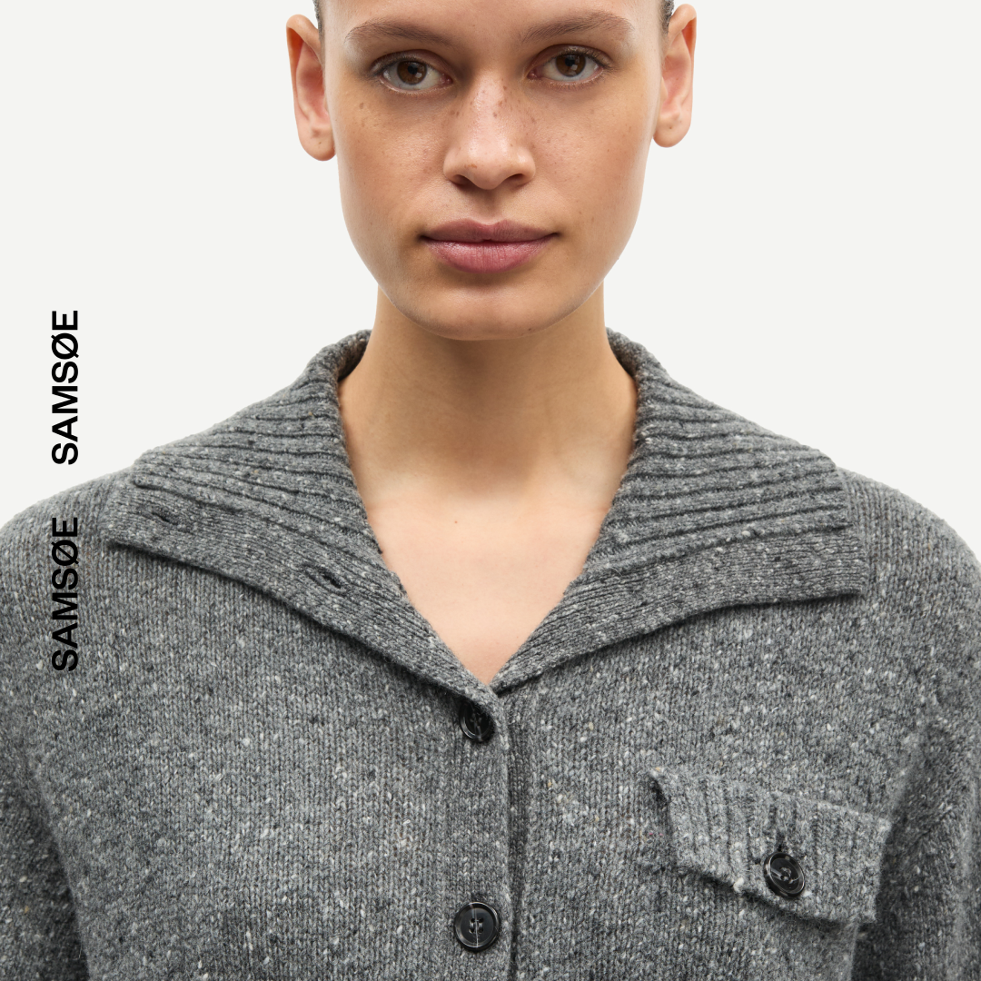 SAMSØE SAMSØE - SALOIS KARDIGAN SZARY