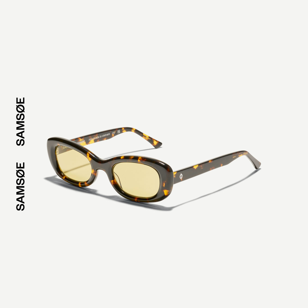 SAMSØE SAMSØE - SAMAEVE OKULARY PRZECIWSŁONECZNE BRĄZOWE ŻÓŁTE