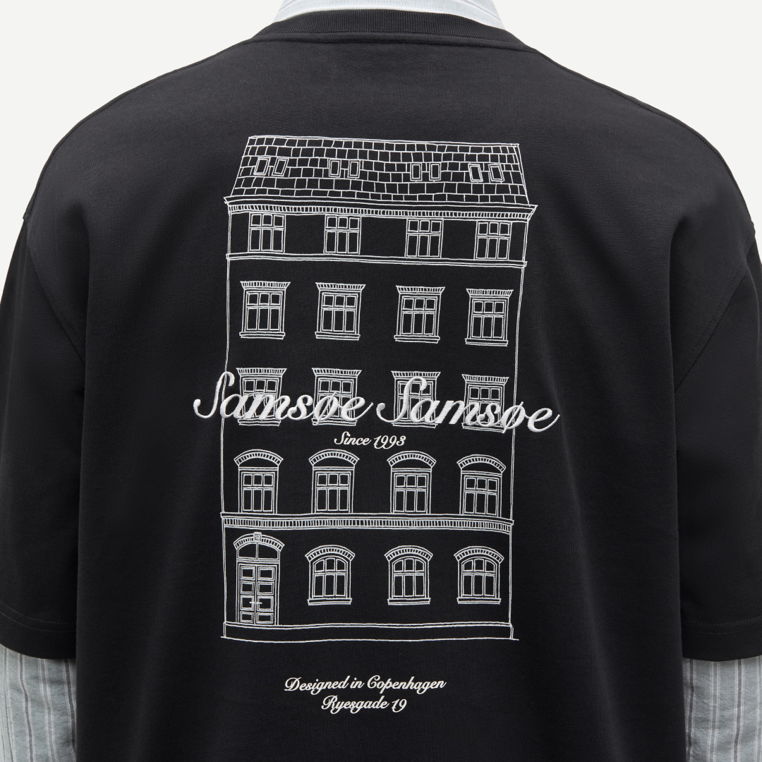 SAMSØE SAMSØE - SAUNI T-SHIRT CZARNY