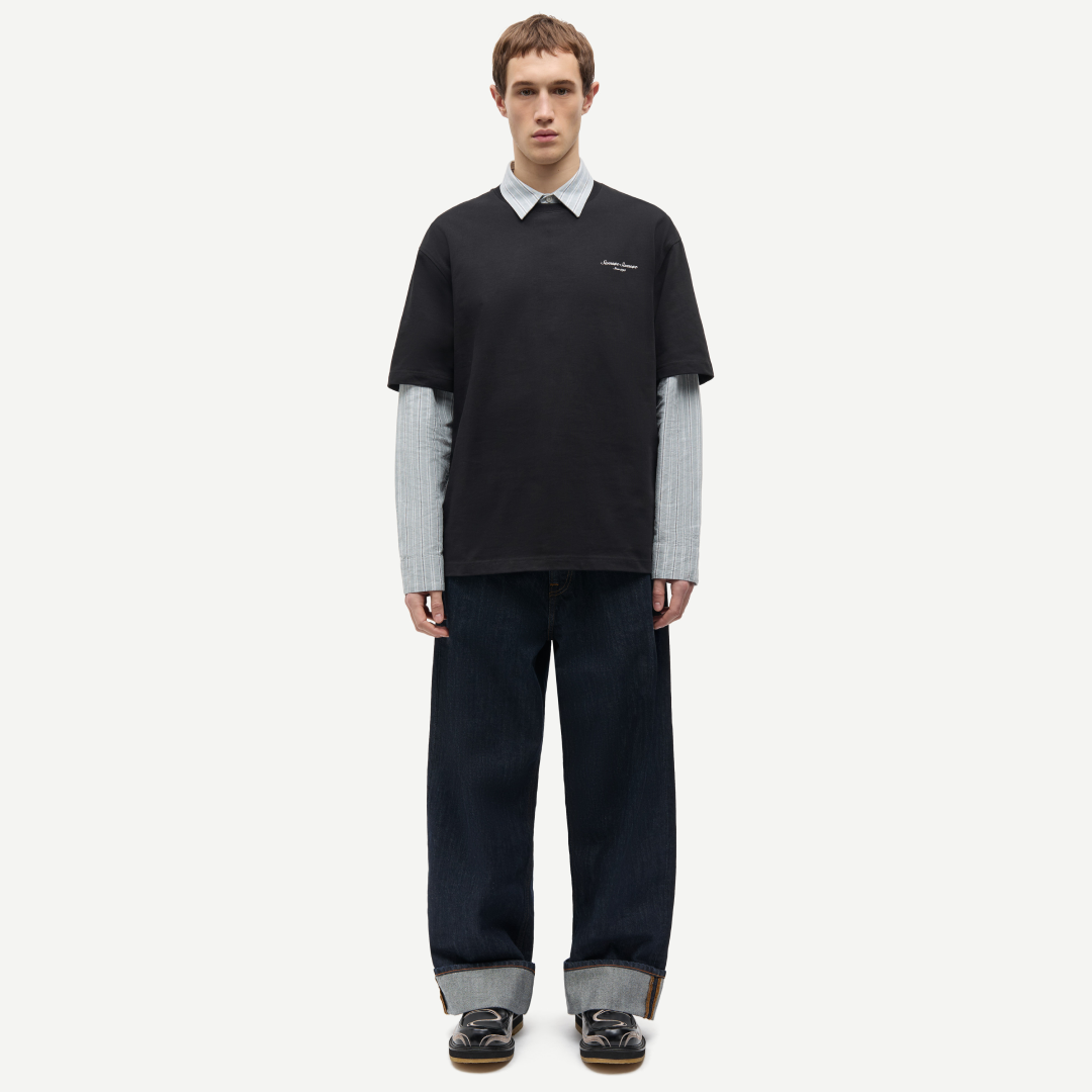 SAMSØE SAMSØE - SAUNI T-SHIRT CZARNY