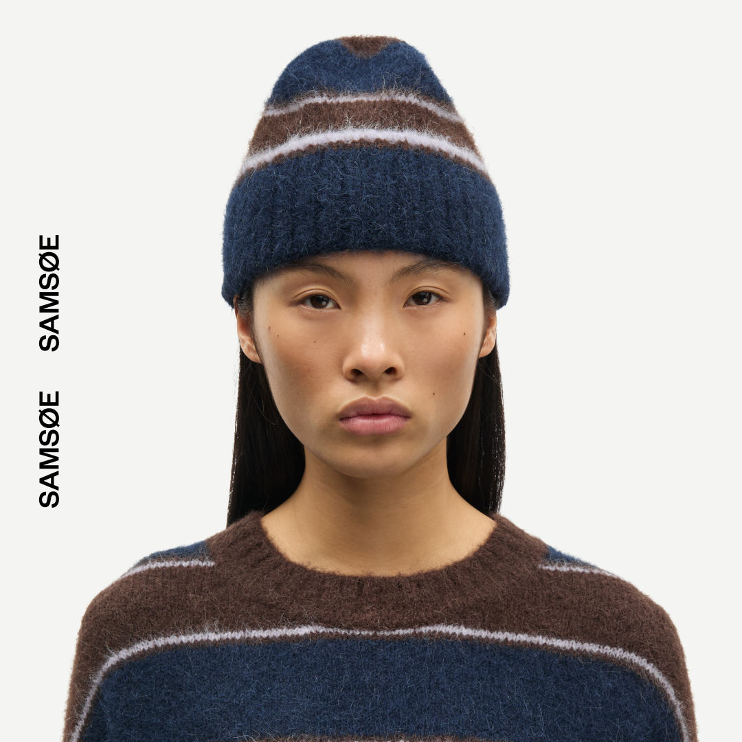 SAMSØE SAMSØE - SAYEANNE BEANIE GRANAT BRĄZ